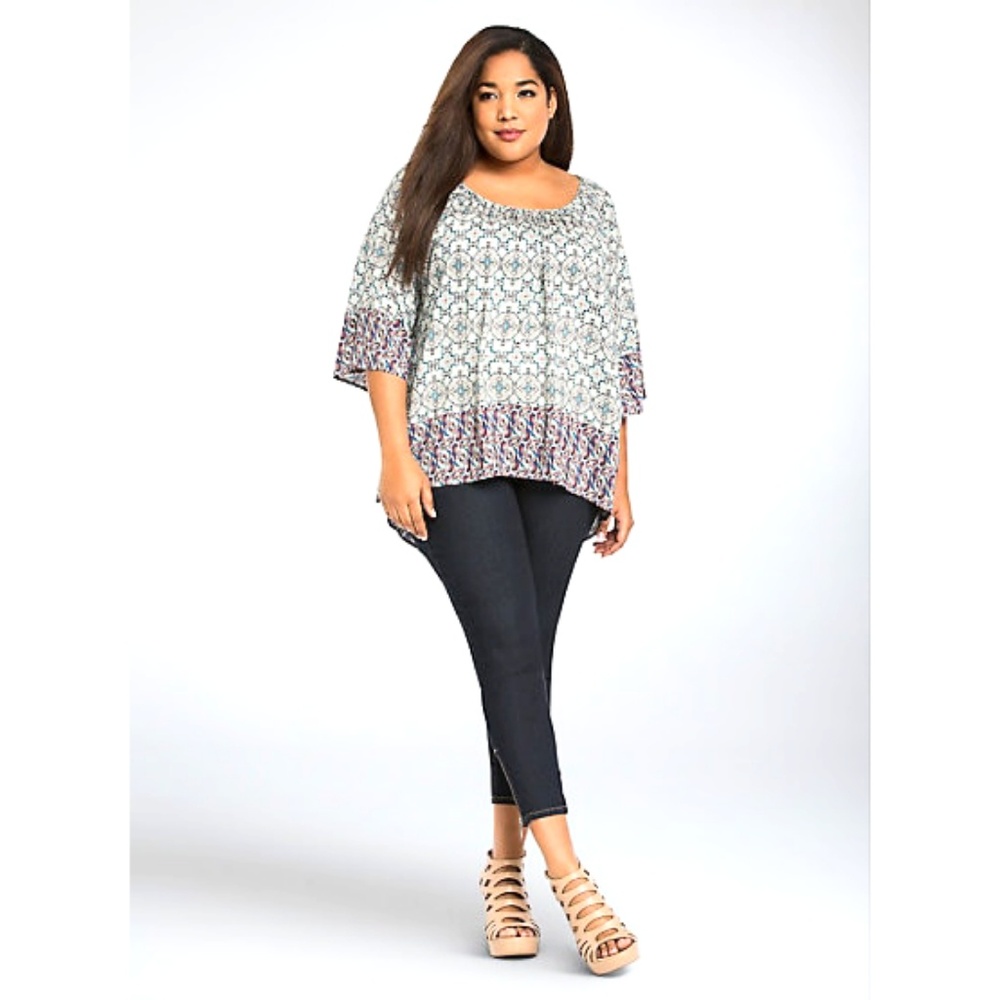 Torrid Size 3 Mosaic Print Top